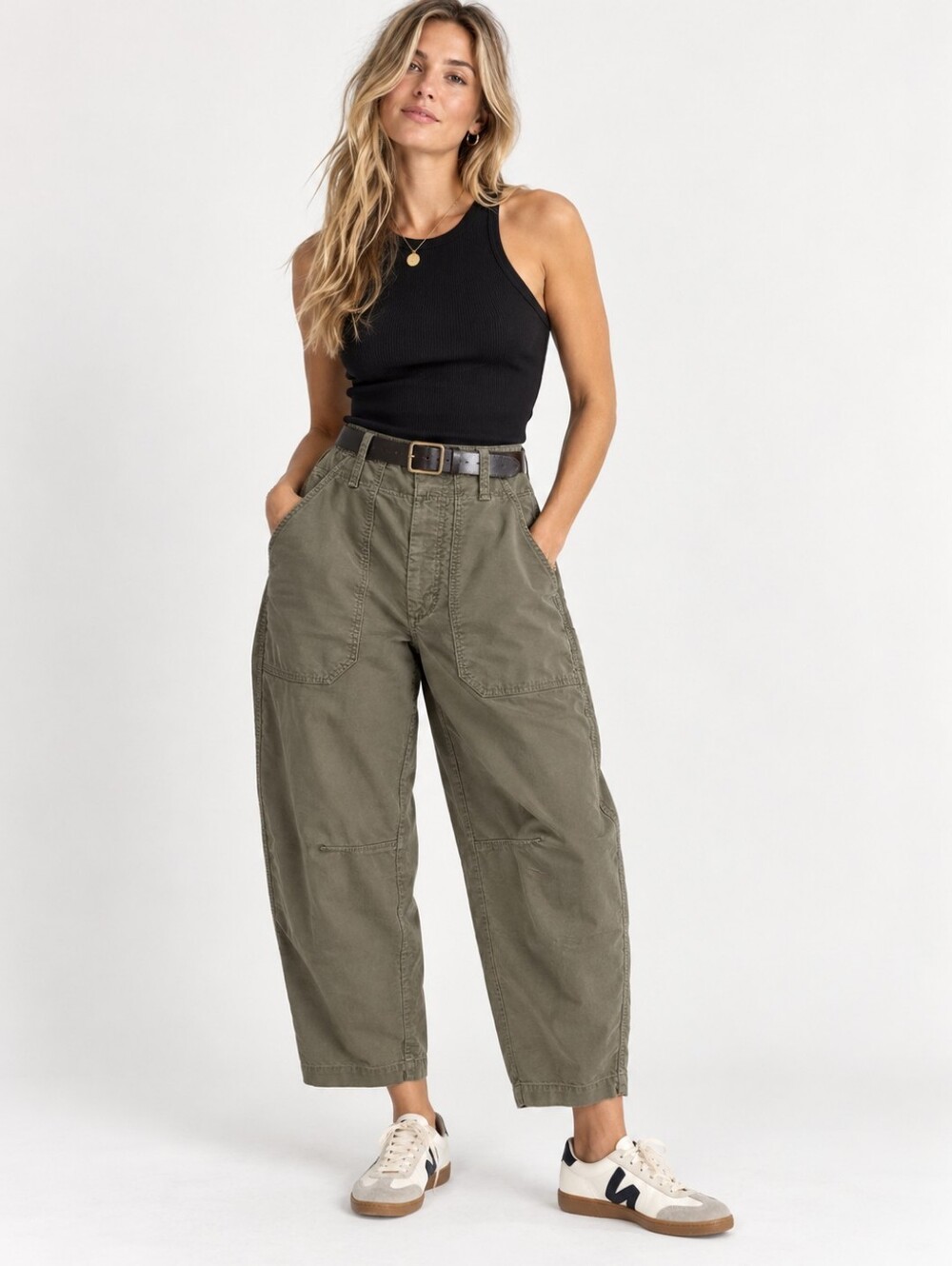 Banana Republic Utility Barrel Pants Cardon Green Size 4